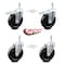 Service Caster 5 Inch Hard Rubber Swivel 3/8 Inch Threaded Stem Caster Total Lock Brakes, 2PK SCC-TSTTL20S514-HRS-381615-2-S-2 - alternate 2
